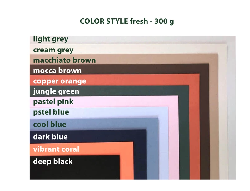 COLOR STYLE fresh bojeni papir 300g nijanse light grey macchiato copper orange